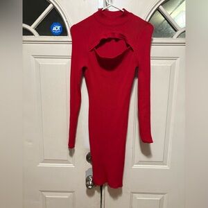 Derek Heart Vibrant Red Ribbed Top